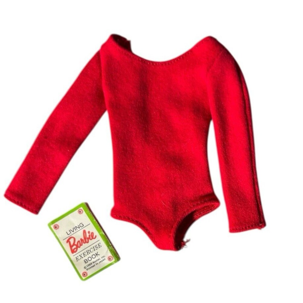 Vintage Barbie Doll Shape Ups #1782 Red Leotard Exercise Book 1970's